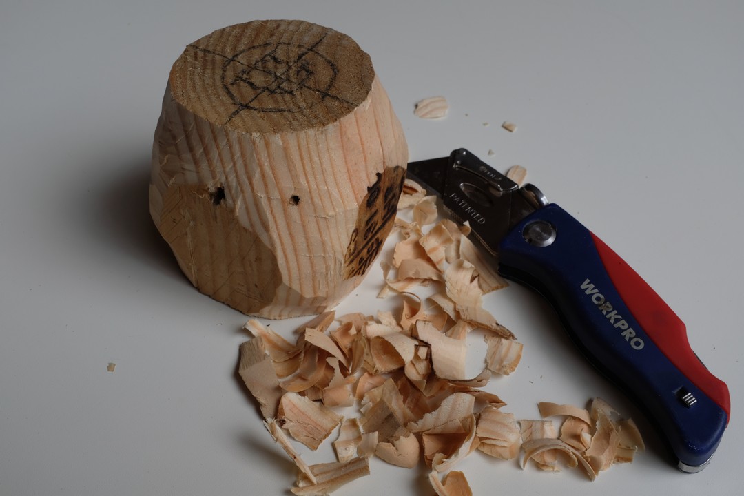 frasco madera tallar forma ideas locas juguete bricolaje
